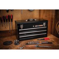 Boîte &agrave; outils portative, 20" la, 3 tiroirs, Noir Stor-it Systems