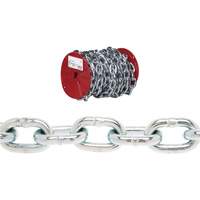 Chaîne ronde Proof Campbell, Acier &agrave; faible teneur en carbone, 3/16" x 100' (30,4 m) l, Calibre 30, Charge d'utilisation 800 lb (0,4 tonne) Stor-it Systems
