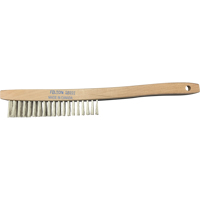 Brosses de nettoyage &agrave; manche recourb&eacute;, Acier inoxydable, 4 x 19 rangs de fils, Longueur 14" Stor-it Systems