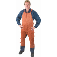 Leather Apron & Chaps, Split-Leg Bib, 42" L, Lava Brown Stor-it Systems