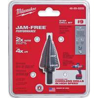 #9 Step Drill Bit, 7/8" - 1-1/8" , High Speed Steel Stor-it Systems