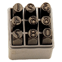 Jeu de num&eacute;ros &agrave; estamper &agrave; la main, 9 morceaux Stor-it Systems