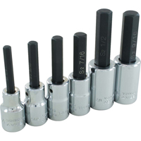 Hex Head Socket Set, Hex, 1/2" Drive, 6 Pcs Stor-it Systems