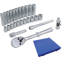 Socket & Attachment Set, 26 Pcs, 3/8" Drive Size, Deep Stor-it Systems