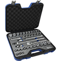 Jeu de douilles SAE et m&eacute;triques & accessoires, 38 Mcx, Prise de 1/2" Stor-it Systems