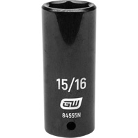 Socket, Impact, 15/16", 1/2" Drive, 6 Points, Deep Stor-it Systems