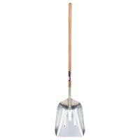 Scoop Shovel, Wood, Aluminum Blade, Straight Handle, 45-3/4" Length TYX063 | Stor-it Systems