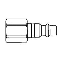 Quick Couplers - 1/2" Industrial, One Way Shut-Off - Plugs, 3/8" TZ154 | Stor-it Systems