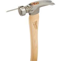 Milled Face Framing Hammer, 19 oz., Wood Handle, 16" L Stor-it Systems