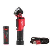 USB Pivoting Flashlight, LED, 500 Lumens, Rechargeable Batteries UAE210 | Stor-it Systems