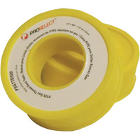 Ruban &agrave; filetage pour tuyau en PTFE pour industrie p&eacute;troli&egrave;re et gazi&egrave;re, 12,7 mm (1/2") x 6,6 m (21,67'), Jaune Stor-it Systems