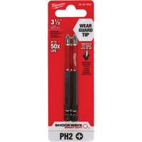 Embout de tournevis Shockwave Impact Duty, Phillips, Embout #2, Prise 1/4", Longueur 3-1/2" Stor-it Systems