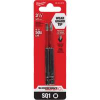Embout de tournevis Shockwave Impact Duty, Carr&eacute;e, Embout #1, Prise 1/4", Longueur 3-1/2" Stor-it Systems