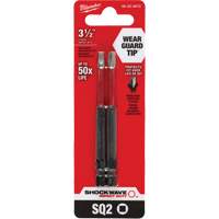 Embout de tournevis Shockwave Impact Duty, Carr&eacute;e, Embout #2, Prise 1/4", Longueur 3-1/2" Stor-it Systems