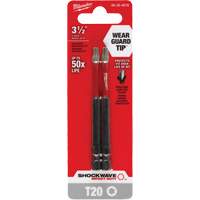 Embout de tournevis Shockwave Impact Duty, Torx, Embout T-20, Prise 1/4", Longueur 3-1/2" Stor-it Systems