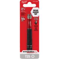 Embout de tournevis Shockwave Impact Duty, Torx, Embout T-25, Prise 1/4", Longueur 3-1/2" Stor-it Systems