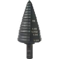 #12 Multi-Hole Step Drill Bit, 7/8" - 1-3/8" , 1/16" Increments, High Speed Steel UAL103 | Stor-it Systems