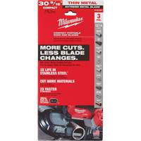 Lames-ruban pour coupes de m&eacute;taux extr&ecirc;mes, Acier rapide, 30-9/16" lo x 1/2" la x &eacute;paisseur 0,02", 12/14 dents par pouce Stor-it Systems