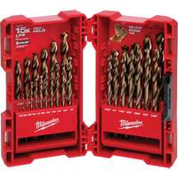 Red Helix Drill Bit Set, 29 Pieces, Cobalt Stor-it Systems