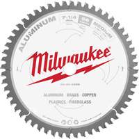 Aluminum Cutting Circular Saw Blade, 7-1/4", 56 Teeth, Plastic/Fibreglass/Non-Ferrous Use Stor-it Systems