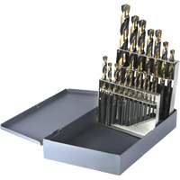 DRILLCO Metric Jobber Length Drill Bit Set, 19 Pieces, High Speed Steel Stor-it Systems