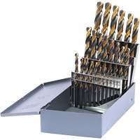 DRILLCO Metric Jobber Length Drill Bit Set, 25 Pieces, High Speed Steel Stor-it Systems