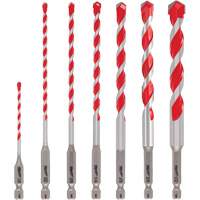 Large Shockwave Hammer Drill Bit Kit, 7 Pieces, Carbide Stor-it Systems