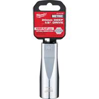 Metric Socket with Four Flat Sides, 20 mm, 1/2" Drive, 6 Points, Deep Stor-it Systems