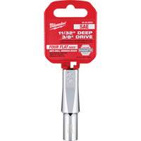 SAE Socket with Four Flat Sides, 11/32", 3/8" Drive, 6 Points, Deep Stor-it Systems