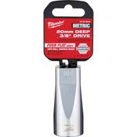 Metric Socket with Four Flat Sides, 20 mm, 3/8" Drive, 6 Points, Deep Stor-it Systems