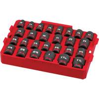 Shockwave Impact Duty Packout Socket Set, 27 Pcs, Impact, 1/2" Drive Size Stor-it Systems