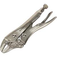 Locking Pliers with Wire Cutter, 5" Length, Curved Jaw Stor-it Systems