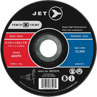 A60PX Power-Xtreme Cut-Off Wheel, 4-1/2" x 1/32", 7/8" Arbor, Type 1, 13300 RPM UAV969 | Stor-it Systems