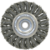 3K114 Unthreaded Knot Twisted Wire Wheel, 3-1/4" Dia., 0.014" Fill, 3/8"-1/2 Arbor Stor-it Systems