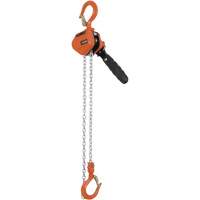 KLP Series Lever Chain Hoists, 5' Lift, 500 lbs. (0.25 tons) Capacity, Steel Chain UAW102 | Stor-it Systems