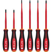 Insulated Slim Tip Screwdriver Set, 6 Pcs., Magnetic UAX179 | Stor-it Systems