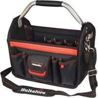 Porte-outils de 14" &agrave; dessus ouvert, Polyester balistique, Noir/Rouge Stor-it Systems