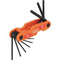 Compact Folding Hex Key Set, 9 Pcs., Imperial UAX547 | Stor-it Systems