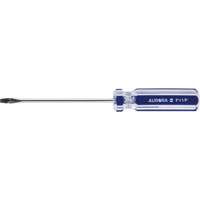 Blue Transparent Striped Slotted Screwdriver, 1/8" Tip, Round, Plastic Handle Stor-it Systems