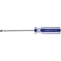 Blue Transparent Striped Slotted Screwdriver, 3/16" Tip, Round, Plastic Handle Stor-it Systems