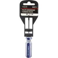 Blue Transparent Striped Philips Screwdriver, #0, Plastic Handle Stor-it Systems
