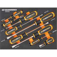 Slotted Dual Material Screwdriver Set in Foam Storage Tray, 9 Pcs. Stor-it Systems