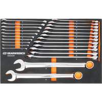 12-Point Long Pattern Combination Metric Wrench Set in Foam Storage Tray, Open-Ended, 24 Pieces, Metric Stor-it Systems