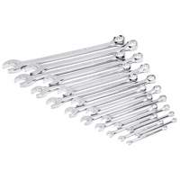 12-Point Long Pattern Combination SAE Wrench Set in Foam Storage Tray, Open-Ended, 19 Pieces, Imperial Stor-it Systems