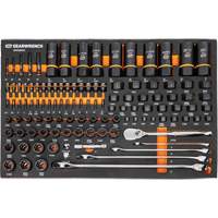 Jeu d'outils de m&eacute;canicien dans des plateaux modulaires en mousse avec conteneur de rangement, 247 morceaux Stor-it Systems