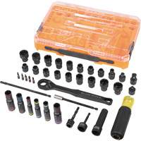 KNECT Complete Impact Pass Through & Flip Socket Set, 39 Pcs, Impact Stor-it Systems