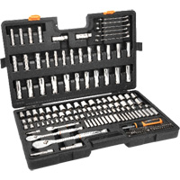 Jeu d'outils manuels pour m&eacute;canicien 90T SAE/MM avec prises 1/4", 3/8” & 1/2" Stor-it Systems