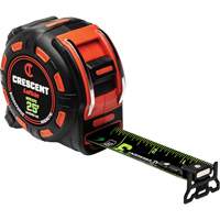 Shockforce NITE EYE Magnetic Tape Measure, 1-1/4" x 25', SAE Graduations Stor-it Systems