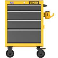 Coffre &agrave; outil roulant robuste, 4 tiroirs, 26" la x Jaune Stor-it Systems