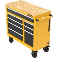 Postes de travail industriel mobile, 8 tiroirs, 40" la x Jaune Stor-it Systems